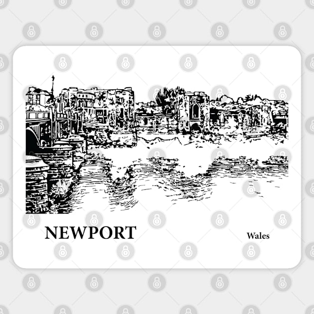 Newport Wales Magnet by Lakeric